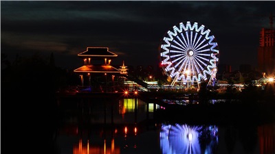 湖南湘江新區(qū)洋湖濕地公園景觀亮化