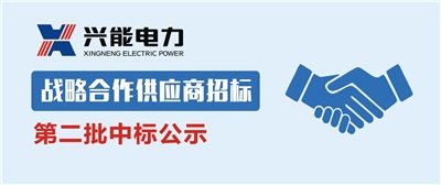 中標公示丨興能電力2019年第二批戰(zhàn)略合作供應(yīng)商中標公示
